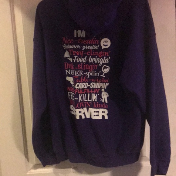 I’m a sever hoodie with funny back vivid purple - Picture 5 of 5